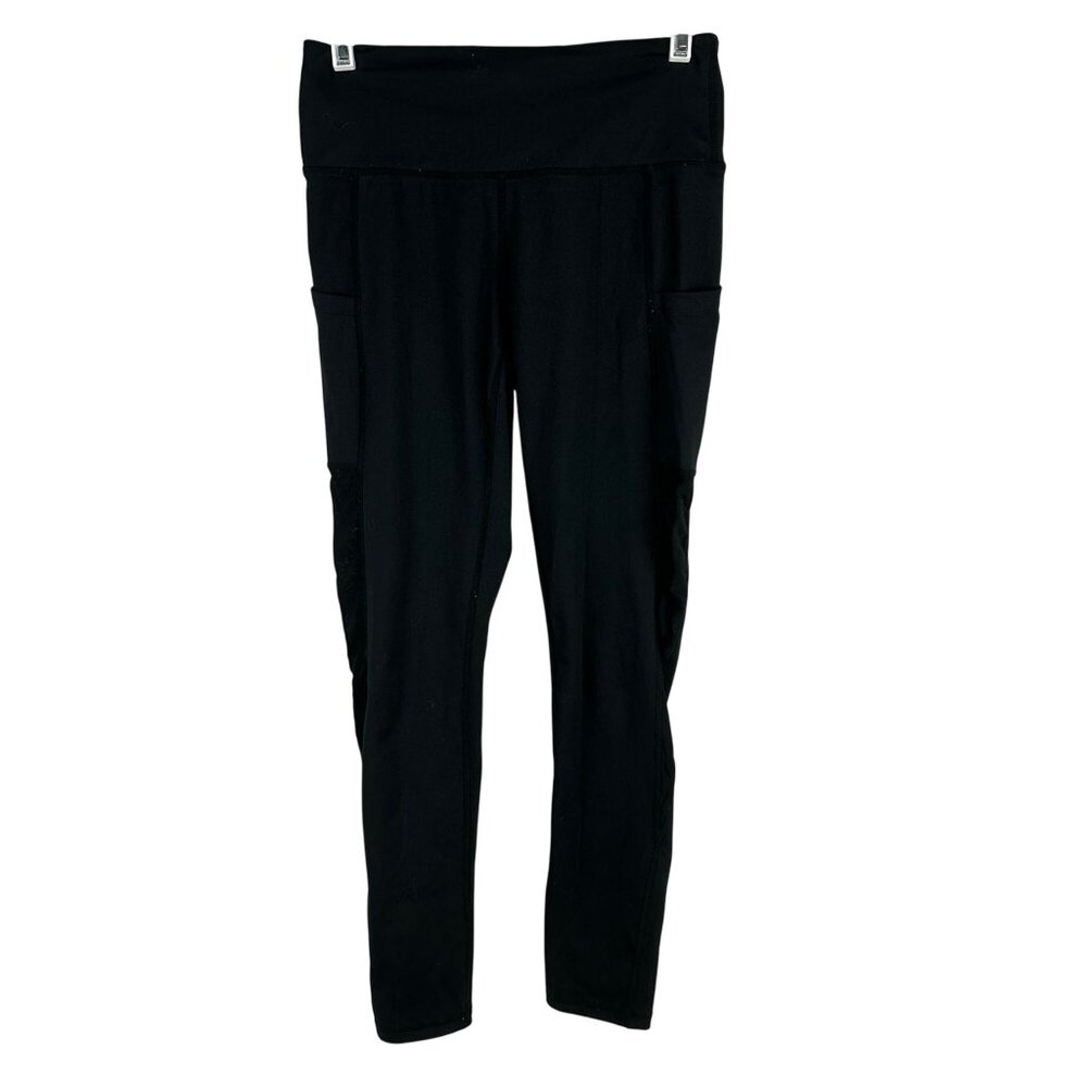 Along Fit Womens High-Waist Black Leggings With Side Pockets Size S